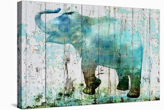 Blue Elephant-null-Stretched Canvas