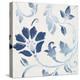 Blue Floral Shimmer I-Tiffany Hakimipour-Stretched Canvas