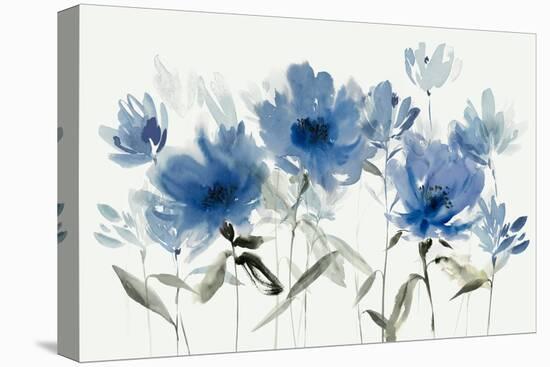 Blue Floral Trio-Aria K-Stretched Canvas