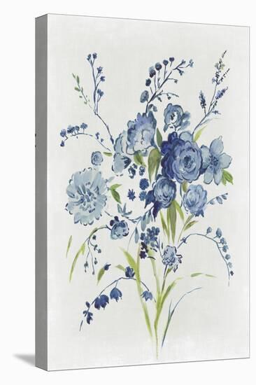 Blue Florals I-Asia Jensen-Stretched Canvas