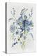 Blue Florals I-Asia Jensen-Stretched Canvas