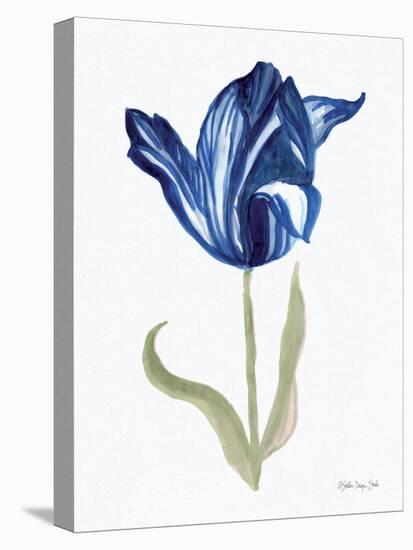 Blue Flower Stem I-Stellar Design Studio-Stretched Canvas