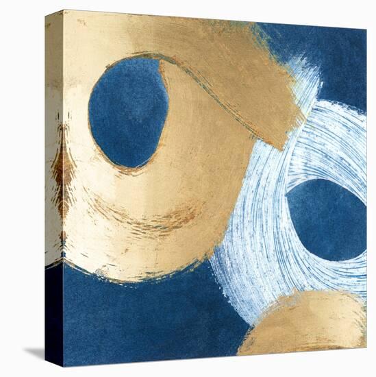 Blue & Gold Revolution II-Megan Meagher-Stretched Canvas