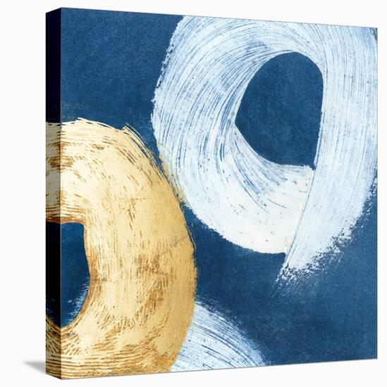 Blue & Gold Revolution III-Megan Meagher-Stretched Canvas