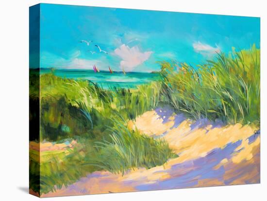 Blue Grass Breeze I-Jane Slivka-Stretched Canvas