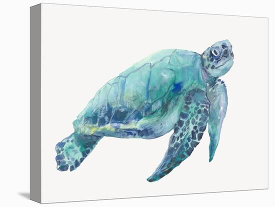 Blue Great Sea Turtle I-Jacob Q-Stretched Canvas