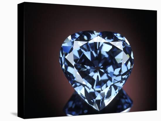 Blue Heart Diamond-null-Premier Image Canvas