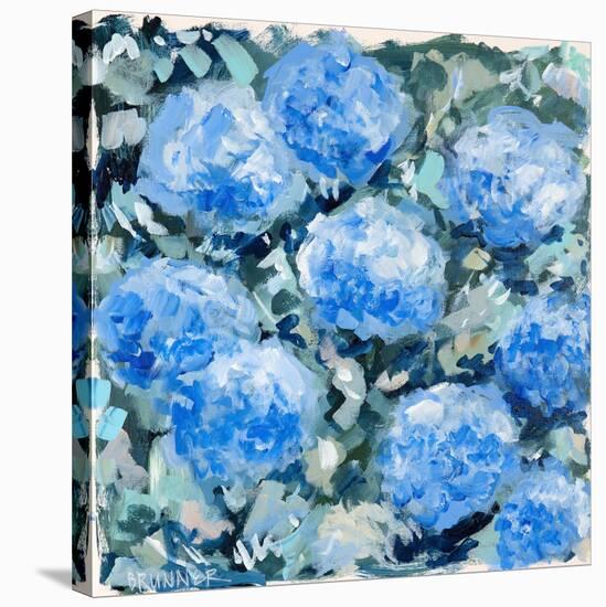 Blue Hydrangeas-Michelle Brunner-Stretched Canvas