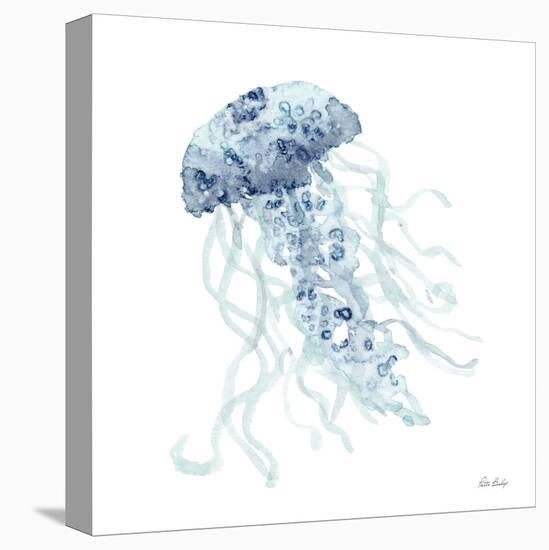 Blue Jelly Fish-Patti Bishop-Stretched Canvas