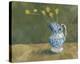 Blue Jug with Flowers-Steven Johnson-Stretched Canvas