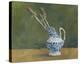 Blue Jug with Stems-Steven Johnson-Stretched Canvas