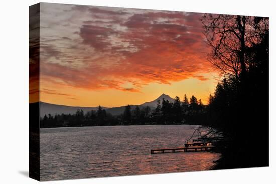 Blue Lake and Mt Hood at Sunrise, Oregon, USA-Jaynes Gallery-Premier Image Canvas