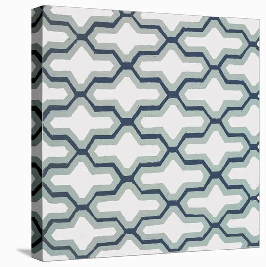 Blue Lattice Pattern II-Lanie Loreth-Stretched Canvas