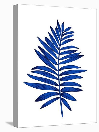 Blue Leaf Branch-Jasmine Woods-Stretched Canvas