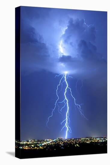 Blue Lightning-Douglas Taylor-Stretched Canvas