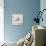 Blue Linen Bird-null-Stretched Canvas displayed on a wall