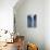 Blue Linen MidCentury 1-Urban Epiphany-Stretched Canvas displayed on a wall