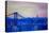 Blue Manhattan Skyline with Bridge and Vanilla Sky-Markus Bleichner-Stretched Canvas