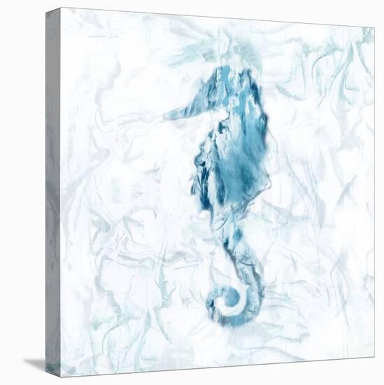Blue Marble Seahorse-null-Stretched Canvas