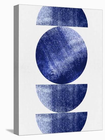 Blue Mid Century Study-Eline Isaksen-Stretched Canvas