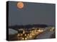 Blue Moon Rises over Interstate 80 West of Omaha, Nebraska-null-Premier Image Canvas