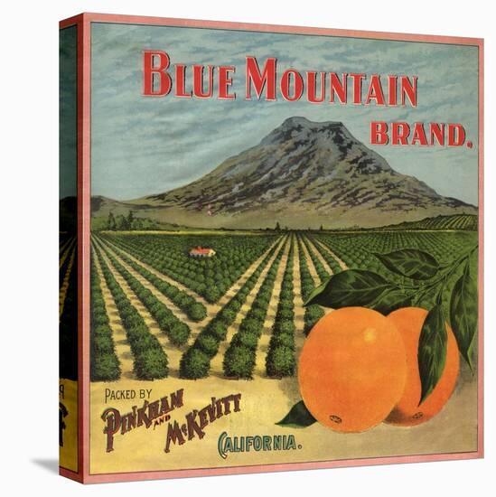 Blue Mountain Brand - California - Citrus Crate Label-Lantern Press-Stretched Canvas