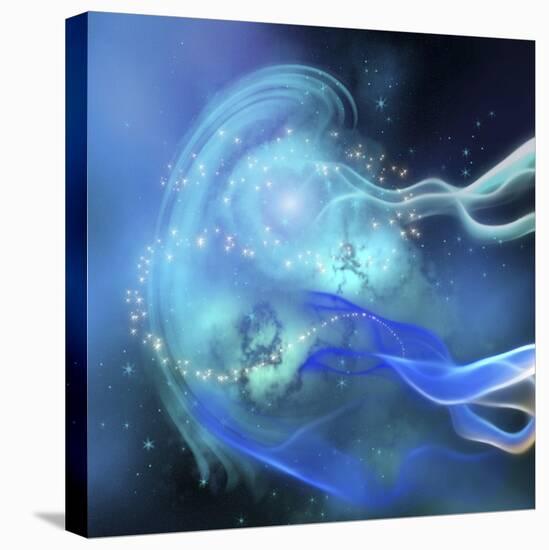 Blue Nebula-null-Stretched Canvas