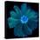 Blue Neon Flowers Background.-Memories Lines-Stretched Canvas