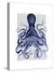 Blue Octopus 3-Fab Funky-Stretched Canvas