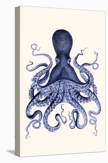 Blue Octopus 3-Fab Funky-Stretched Canvas