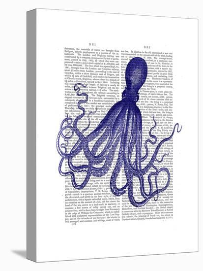 Blue Octopus 4-Fab Funky-Stretched Canvas