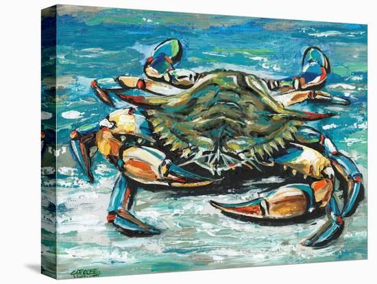 Blue Palette Crab I-Carolee Vitaletti-Stretched Canvas