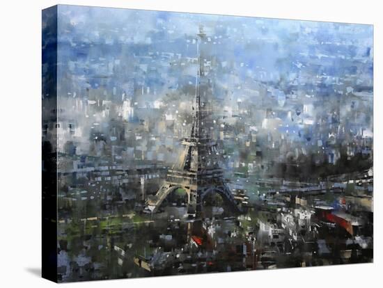 Blue Paris-Mark Lague-Stretched Canvas