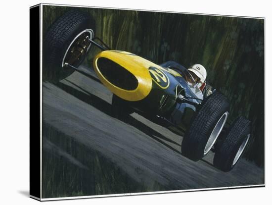 Blue Race Car-William Vanderdasson-Premier Image Canvas