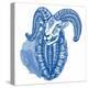 Blue Ram-Kerstin Stock-Stretched Canvas