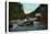 Blue Ridge Mountains, North Carolina - Rocky Broad River Scene-Lantern Press-Stretched Canvas