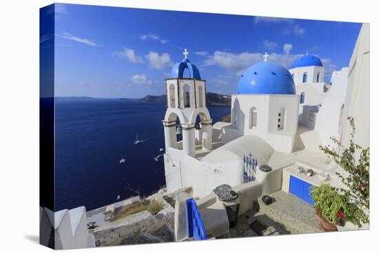 Blue Roofed Churches and Homes are Everywhere on the Island. Santorini. Greece-Tom Norring-Premier Image Canvas