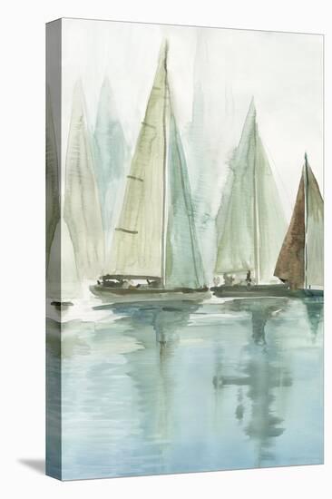 Blue Sailboats II-Allison Pearce-Stretched Canvas