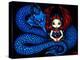 Blue Serpent - a Gothic Fairy and her Dragon-Jasmine Becket-Griffith-Stretched Canvas