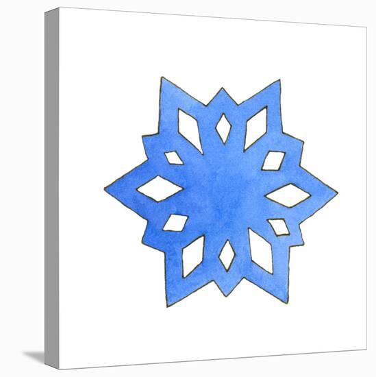 Blue Snowflake 1-Wendy Edelson-Premier Image Canvas