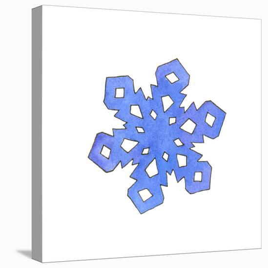 Blue Snowflake 2-Wendy Edelson-Premier Image Canvas