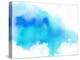 Blue Spot, Watercolor Abstract Hand Painted Background-katritch-Stretched Canvas
