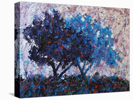 Blue Trees-Joseph Marshal Foster-Stretched Canvas