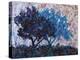 Blue Trees-Joseph Marshal Foster-Stretched Canvas