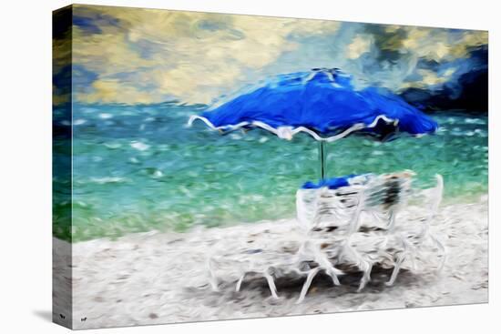 Blue Umbrella - In the Style of Oil Painting-Philippe Hugonnard-Premier Image Canvas