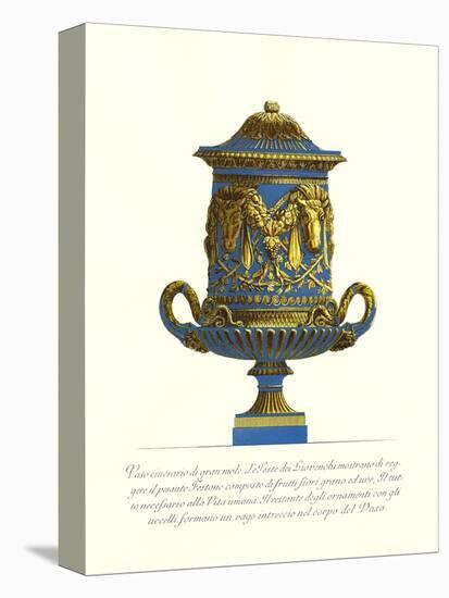 Blue Urn I-Giovanni Battista Piranesi-Stretched Canvas