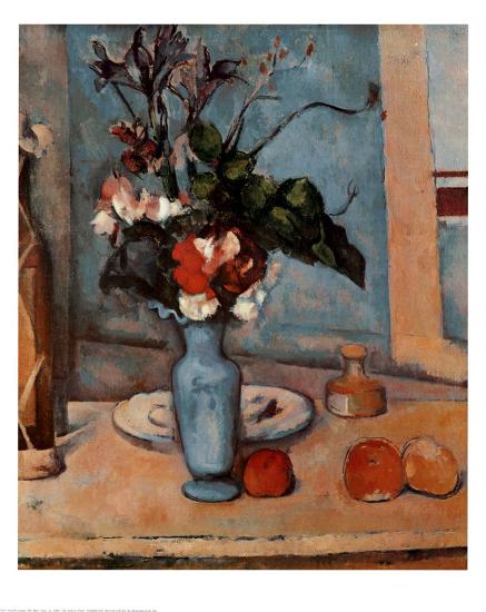 Blue Vase-Paul Cézanne-Stretched Canvas