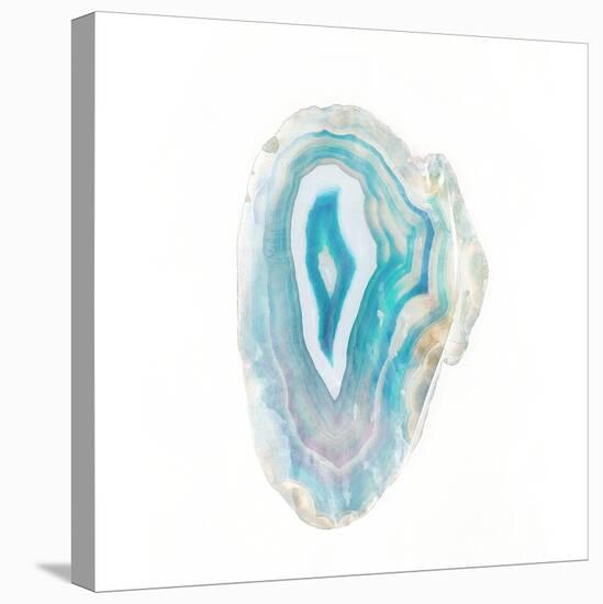 Blue Watercolor Agate Square-Susan Bryant-Stretched Canvas