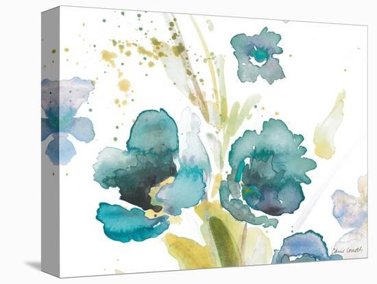 Blue Watercolor Modern Poppies I-Lanie Loreth-Stretched Canvas