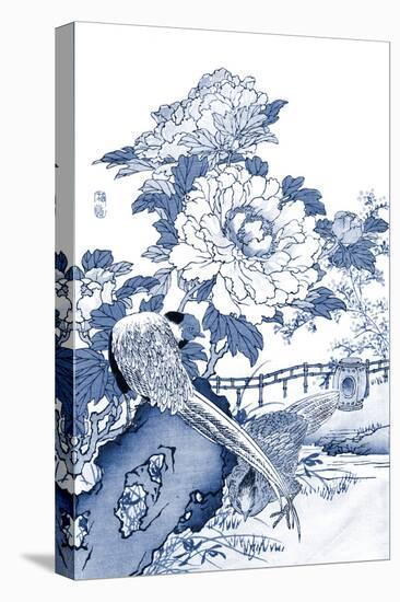 Blue & White Asian Garden II-Vision Studio-Stretched Canvas